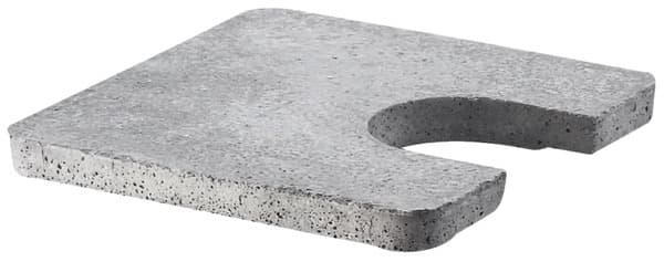 Couvercle en béton à trou 22 x 22 cm