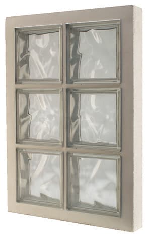 Panneau préfabriqué 6 briques de verre - H. 47 x l. 67 x Ép. 8 cm