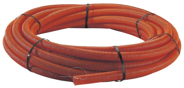 Gaine TPC annelée Ø 63 mm L. 25 m rouge Ø 63 mm