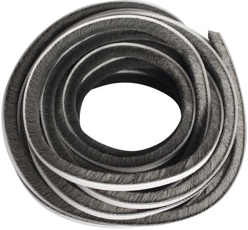 Joint velours gris pour portes coulissantes - L. 20 m x ép. 5 mm - Diall