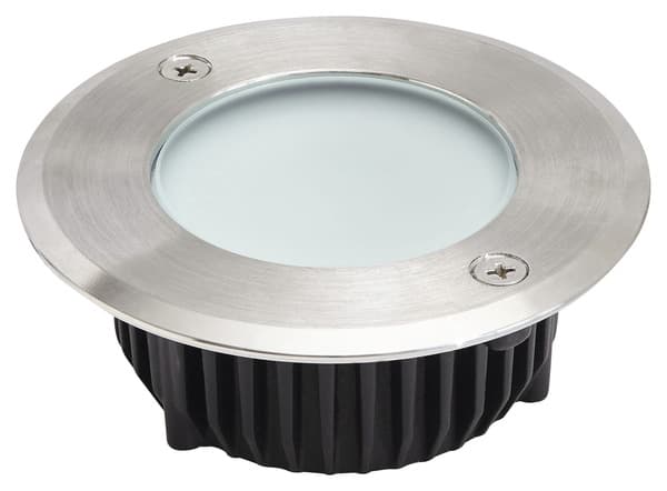 Spot terrasse rond alu brossé "flax" - Marque BLOOMA