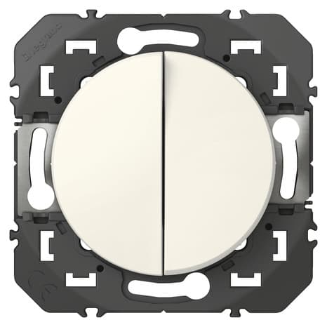 Interrupteur double va-et-vient 10A "Dooxie" blanc - Legrand