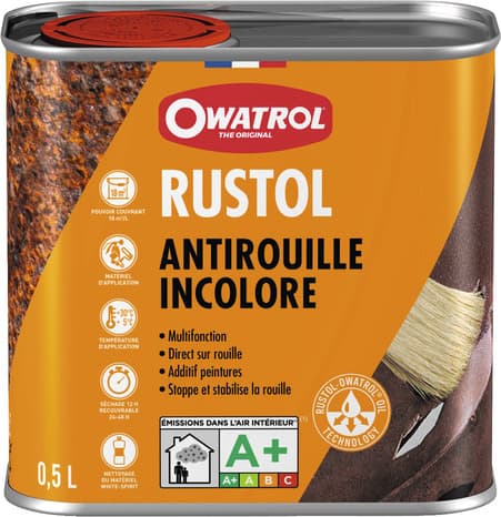 Antirouille additif pour tous les types de surfaces intérieures et extérieures - 0,5 L - Rustol