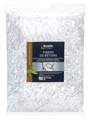 Fibres de béton à mélanger avec le ciment - sachet de 750 g - Bostik