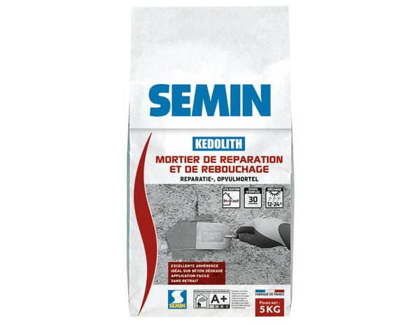 Mortier de réparation extérieur - 5 kg* - Semin