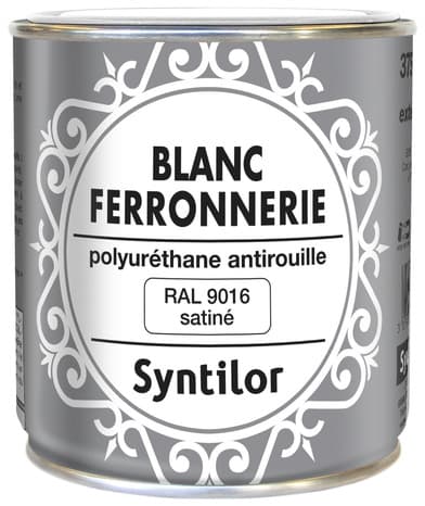 Peinture pour ferronnerie Blanc satin 0,375 L - Syntilor