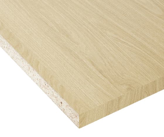 Tablette mélaminée chêne L. 2 x l. 0,5 m - Ép. 18 mm