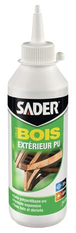 Colle bois extérieur polyuréthane 250g - Sader