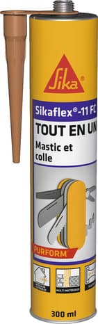 Mastic colle "Sikaflex" 11 FC+ beige  - cartouche 300 ml - Sika