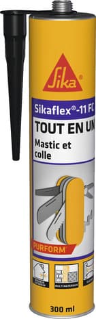 Mastic colle "Sikaflex" 11 FC+ noir  - cartouche 300 ml - Sika