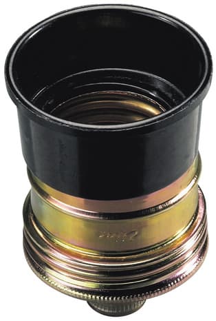 Douille acier/laiton E27 simple bague - Zenitech