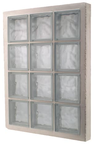 Panneau préfabriqué 12 briques de verre - H. 87 x l. 67 x Ép. 8 cm