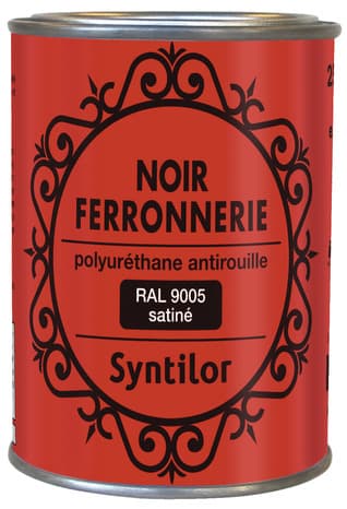 Peinture ferronnerie - noir satiné - 0,25 L - Syntilor