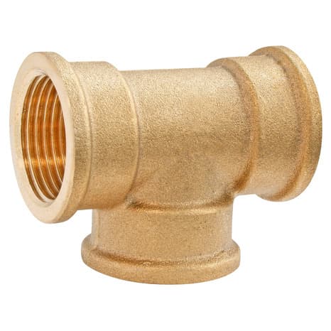 Lot de 2 tés laiton triple Femelle 20/27 (3/4") - Somatherm