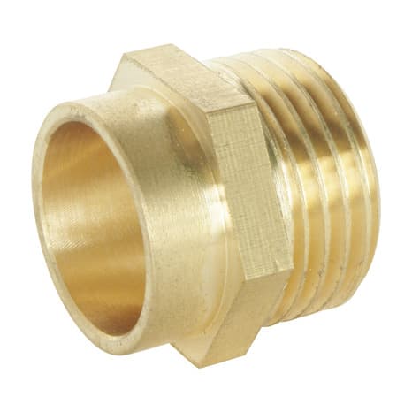 Miniature 2 de Lot de 2 raccords laiton droit à souder sur tube cuivre Ø16 - Sortie Mâle 15/21 (1/2") - Somatherm