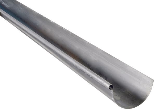 Profil gouttière demi-ronde de 25 en zinc, L. 2 m