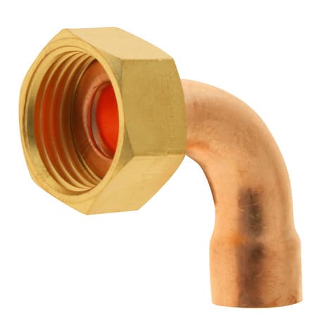 Miniature 2 de Lot de 2 raccords cuivre coudé à souder sur tube cuivre Ø12 - Sortie écrou tournant Femelle 15/21 (1/2") - Somatherm