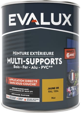 Miniature 3 de Peinture extérieure Satin multi supports 0,75 L jaune d'or - Evalux