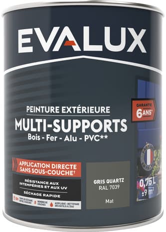 Miniature 4 de Peinture extérieure Satin multi supports 0,75 L gris quartz - Evalux