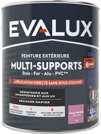 Miniature 4 de Peinture extérieure Satin multi supports 2,5 L bruyère - Evalux