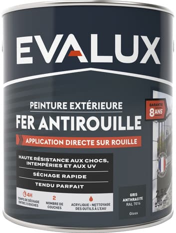 Miniature 3 de Peinture extérieure métal 2,5 L anthracite gloss - Evalux