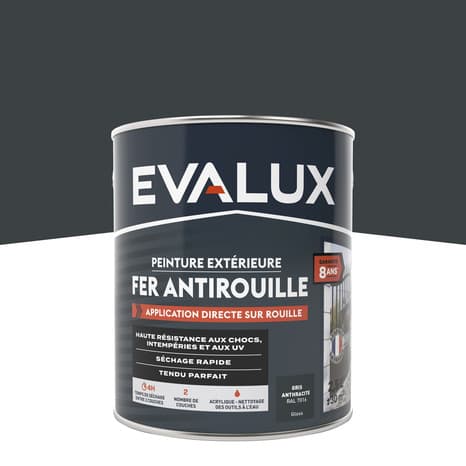 Peinture extérieure métal 2,5 L anthracite gloss - Evalux