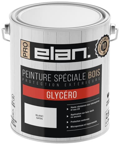 Peinture extérieur bois satin 2,5 L blanc