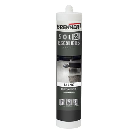 Joint finition parquet blanc 280 ml - Brenner