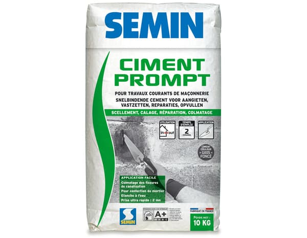 Ciment prompt pour travaux courants - sac de 10 kg - Semin