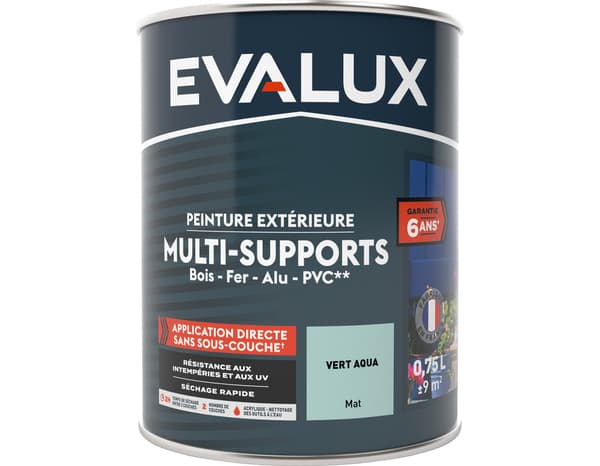 Miniature 4 de Peinture extérieure Satin multi supports  0,75 L vert aqua - Evalux
