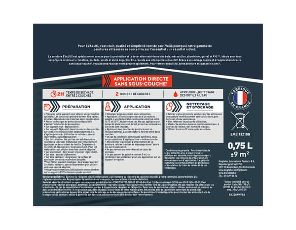 Miniature 5 de Peinture extérieure Satin multi supports 0,75 L vert sapin - Evalux