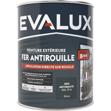 Miniature 3 de Peinture extérieure métal 0,5 L anthracite satin - Evalux
