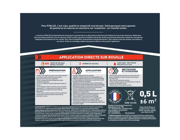 Miniature 5 de Peinture extérieure métal 0,5 L vert mousse brillant - Evalux