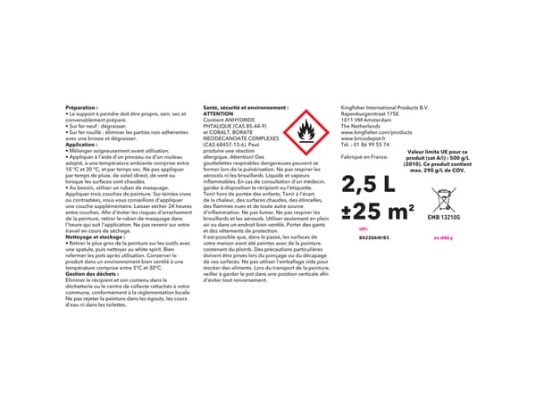 Miniature 3 de Peinture extérieur métal 2,5 L blanc brillant glycero