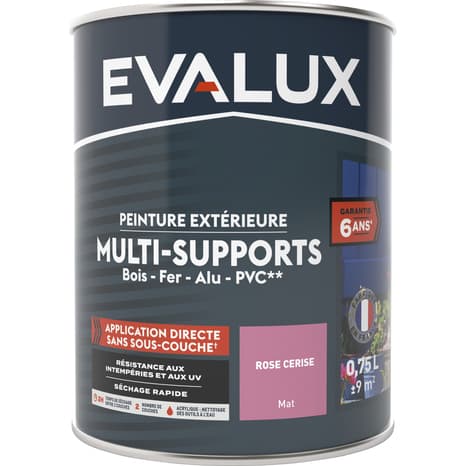 Miniature 4 de Peinture extérieure Satin multi supports 0,75 L rose pâle - Evalux