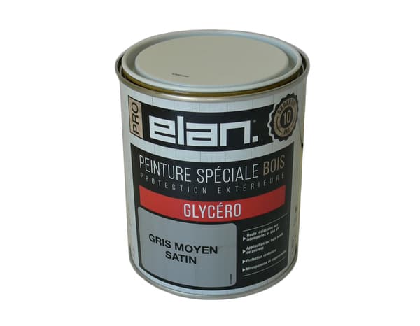 Peinture extérieur bois satin 0,75 L gris moyen