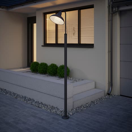 Miniature 4 de Lampadaire "Dirca" E27 - H. 200 cm - Anthracite - Marque BLOOMA