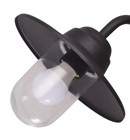 Miniature 3 de Applique murale "Trolia" IP44 E27 - Noir - Marque BLOOMA