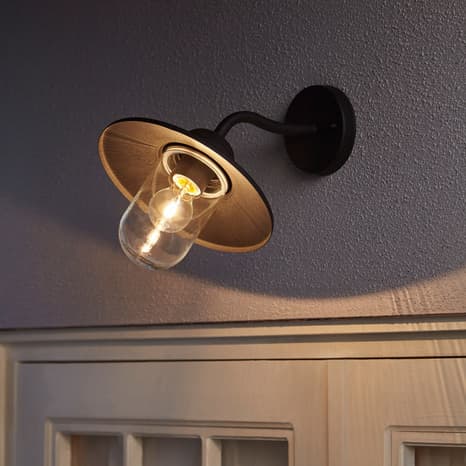 Miniature 6 de Applique murale "Trolia" IP44 E27 - Noir - Marque BLOOMA