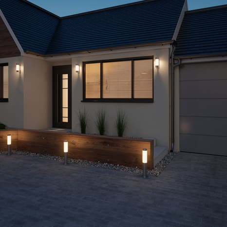 Miniature 6 de Applique murale à détection de mouvements "Carexo" LED - Acier - Marque BLOOMA