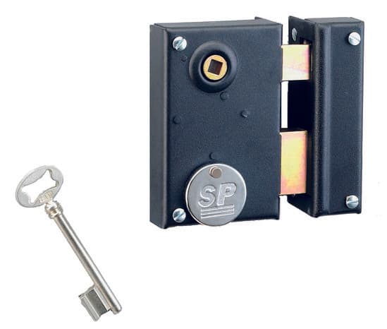 Serrure à applique verticale pêne dormant 1/2 tour porte gauche - 70 x 110 mm - Thirard