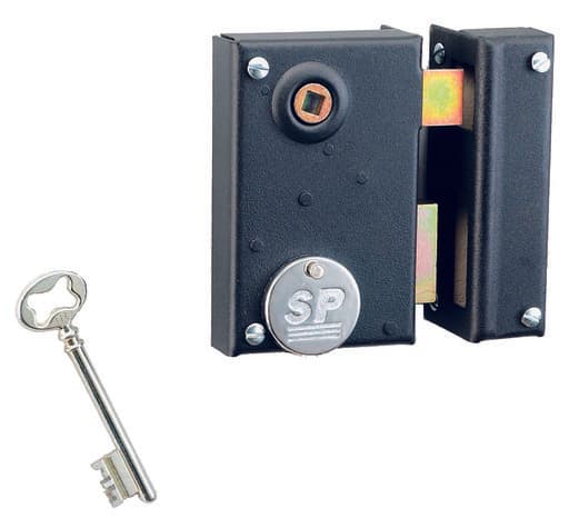 Serrure en applique verticale pour porte d'entrée gauche - 70x110 mm - Thirard