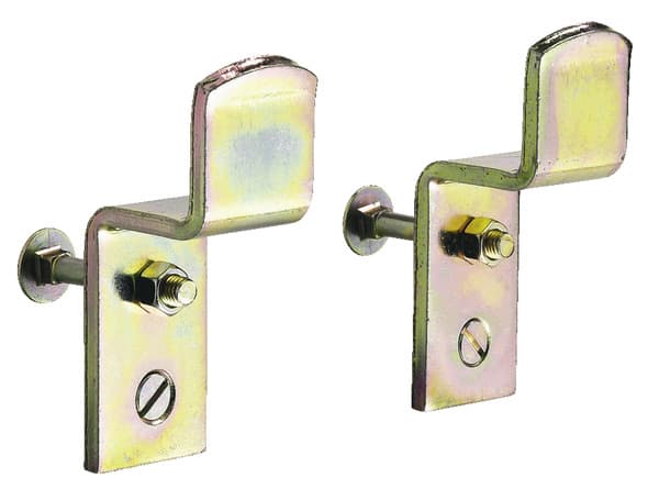 Lot de 2 supports de barre de sécurité an acier bichromaté blanc - AFBAT