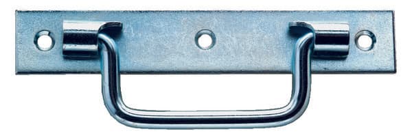 Poignée à platine en acier zingué - Blanc - L. 140 x l. 25 mm - AFBAT
