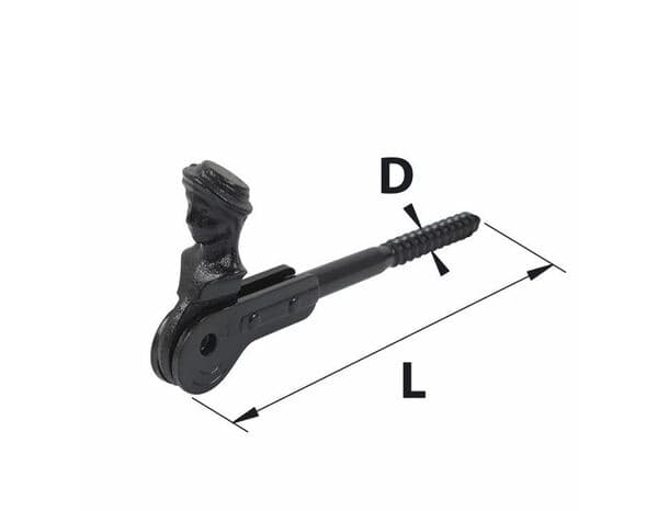 Miniature 2 de Arrêt acier pour volet modèle tête de bergère à visser L : 115 mm - AFBAT