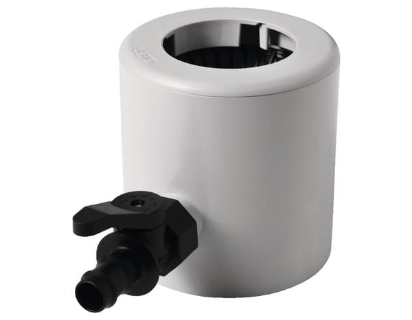 Récupérateur d'eaux pluviales à clapet en PVC Ø 80 mm gris