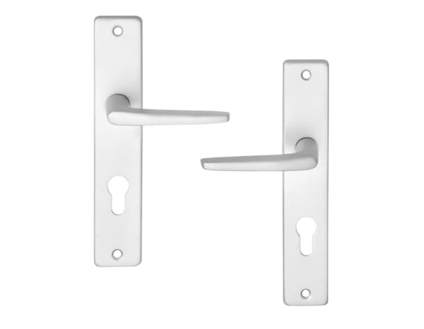 Miniature 5 de Poignée de porte "Cyriac" avec trou pour cylindre - Entraxe 195 mm - Cooke and Lewis