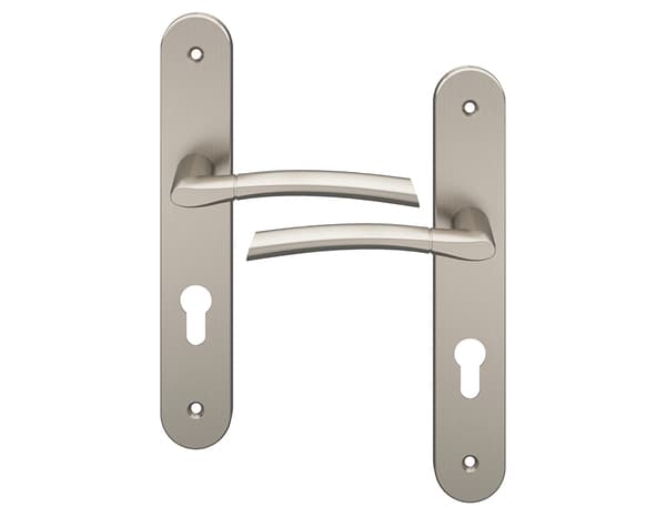 Miniature 3 de Poignée de porte "Helmic" avec trou pour cylindre - Entraxe 195 mm - Cooke and Lewis