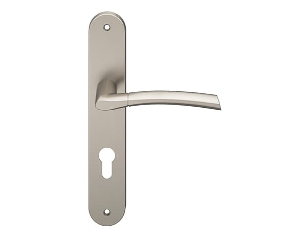 Miniature 3 de Poignée de porte extérieure "Helmic" avec trou pour clé - Entraxe 195 mm - Cooke and Lewis