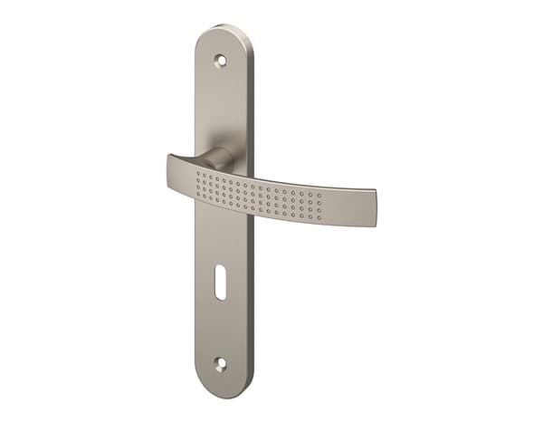 Miniature 2 de Poignée de porte "Edric" avec trou pour clé - Entraxe 195 mm - Cooke and Lewis